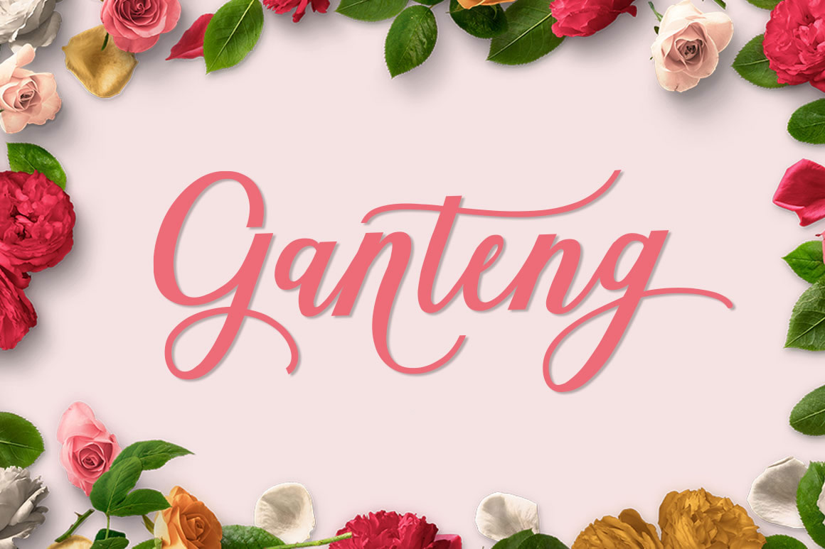 Ganteng Script: A Bold Handwritten Typeface for Editors
